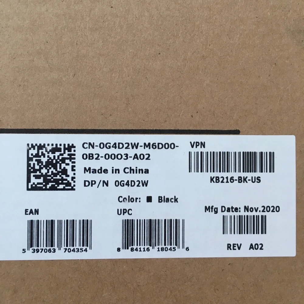 NWT Dell Keyboard KB212-B USB